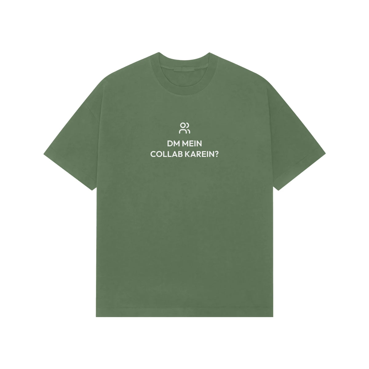 DM Mein Collab Karein? Oversized T-Shirt - Forest Green