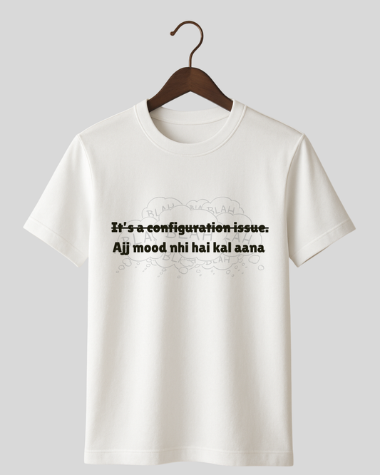 Ajj Mood Nhi Hai Kal Aana Oversized T-Shirt