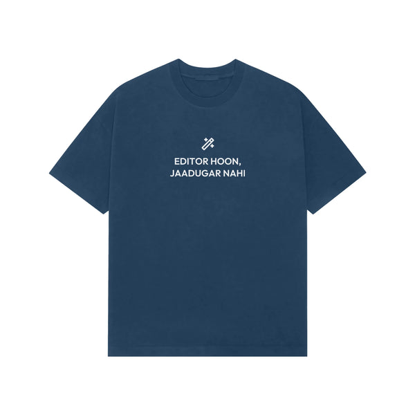 Editor Hoon, Jaadugar Nahi oversized T-shirt in Blue