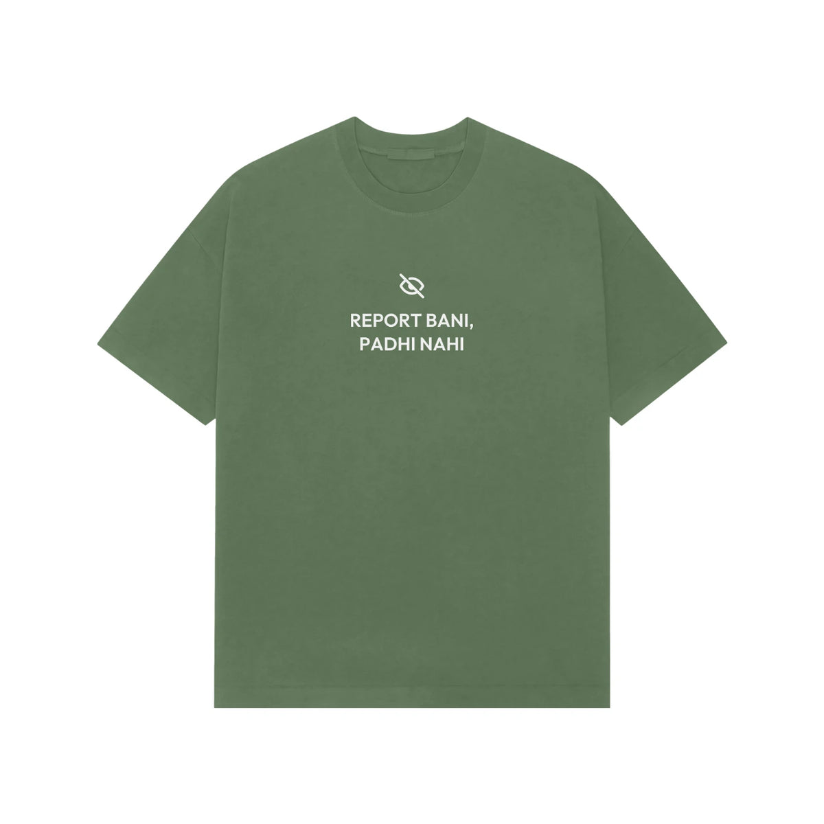 Report Bani, Padhi Nahi oversized T-shirt in Forest Green