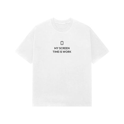 My Screen Time Is Work Oversized T-Shirt - White