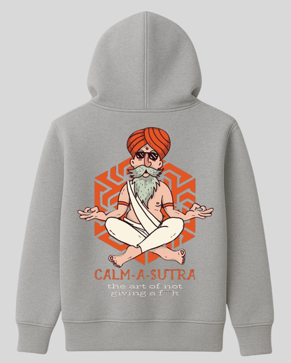 Calm-A-Sutra Quote Premium Gray Hoodie