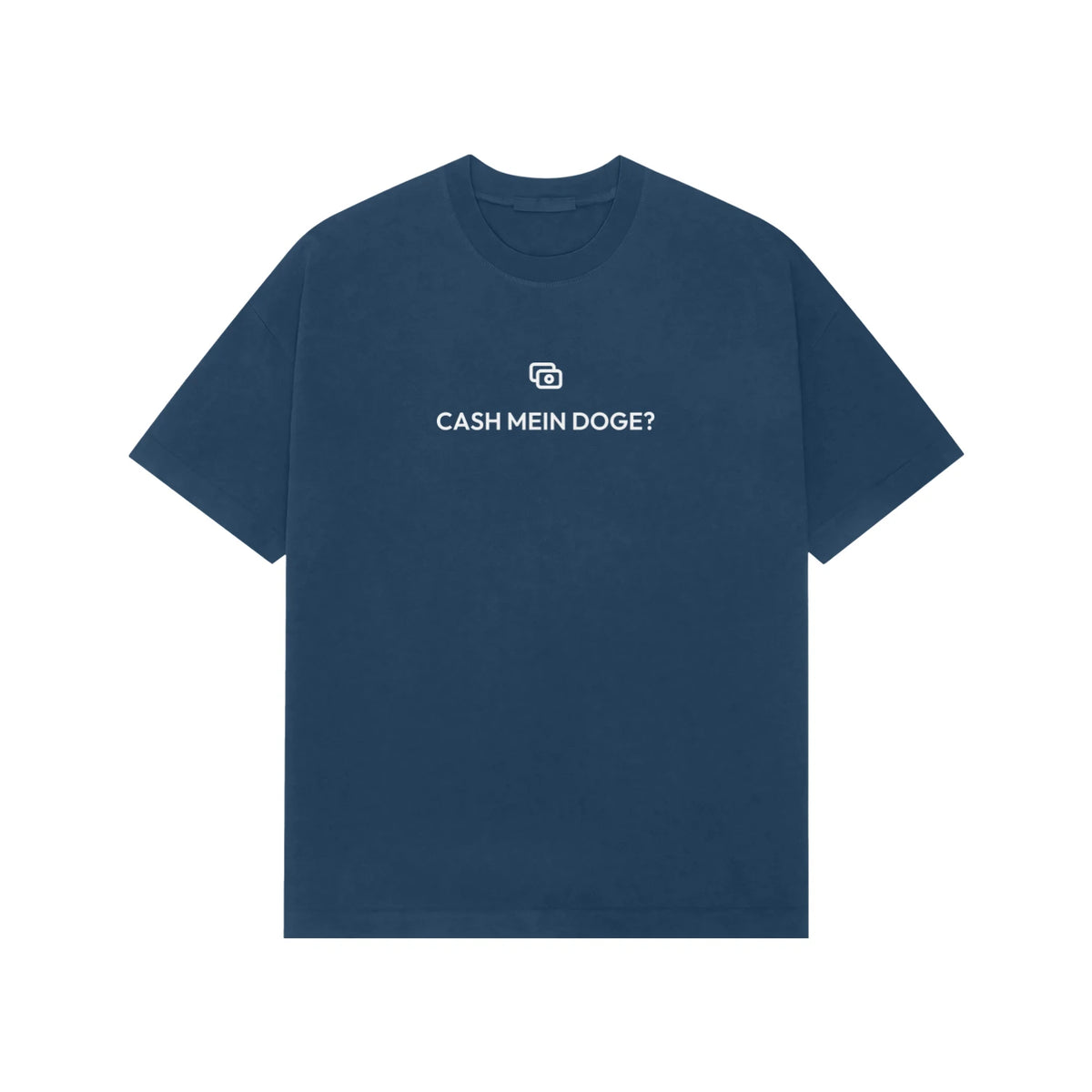 Cash Mein Doge? Oversized T-Shirt - Navy Blue