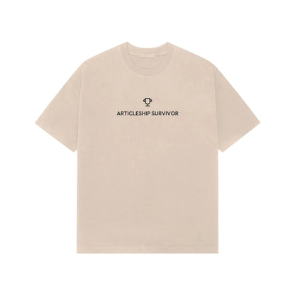 Articleship Survivor Oversized T-Shirt - Beige