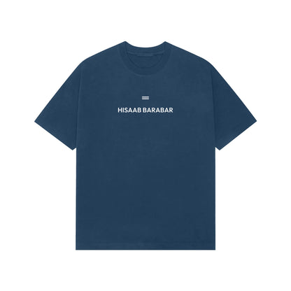 Hisaab Barabar Oversized T-Shirt - Navy Blue