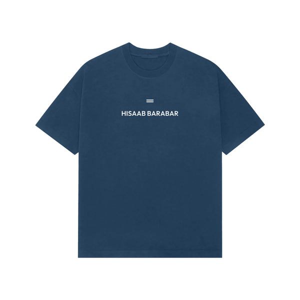 Hisaab Barabar Oversized T-Shirt - Navy Blue