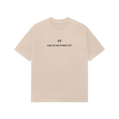CEO Of Nothing Yet Oversized T-Shirt - Beige