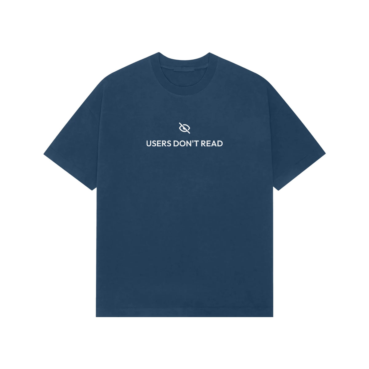 Users Don't Read Oversized T-Shirt - Navy Blue