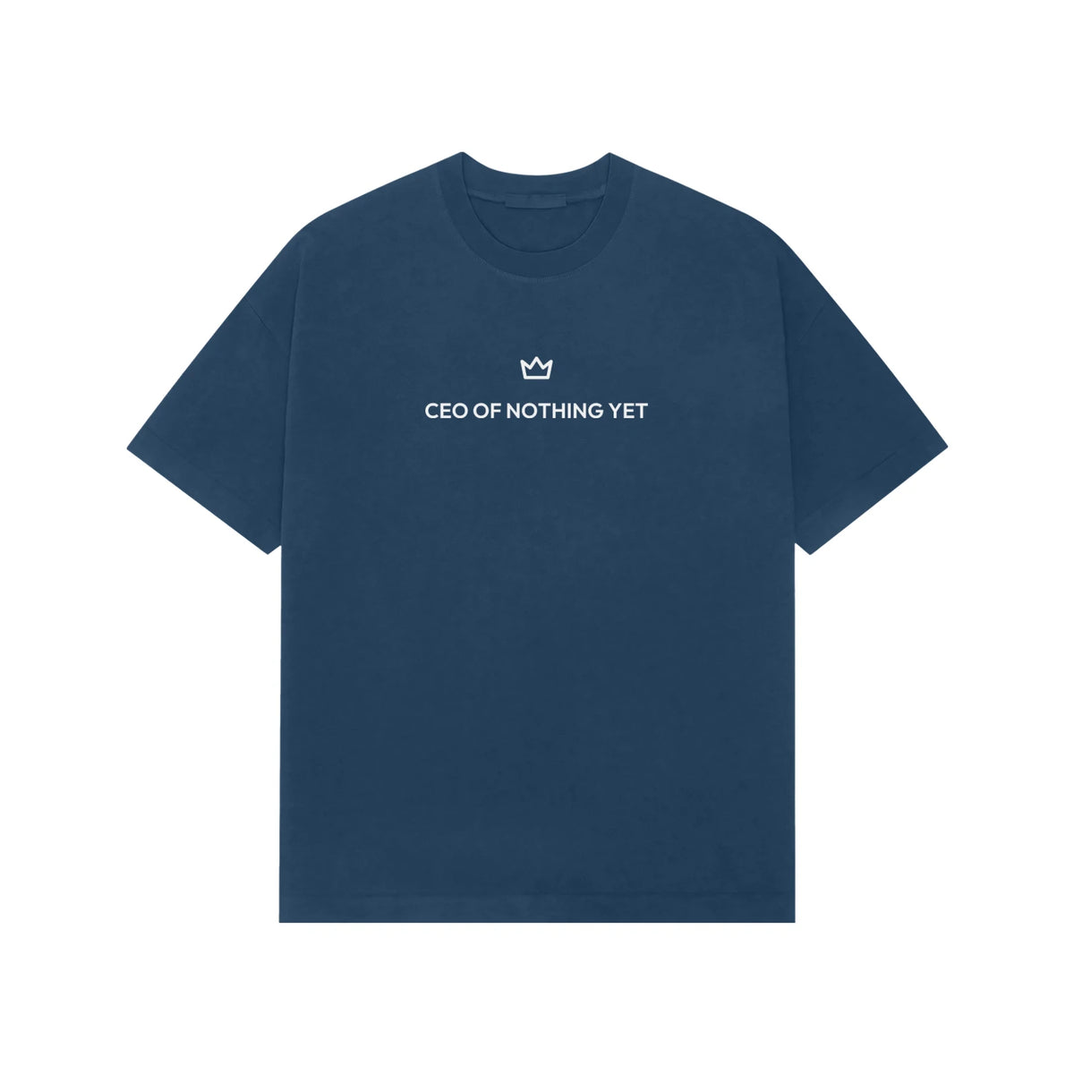 CEO Of Nothing Yet Oversized T-Shirt - Navy Blue