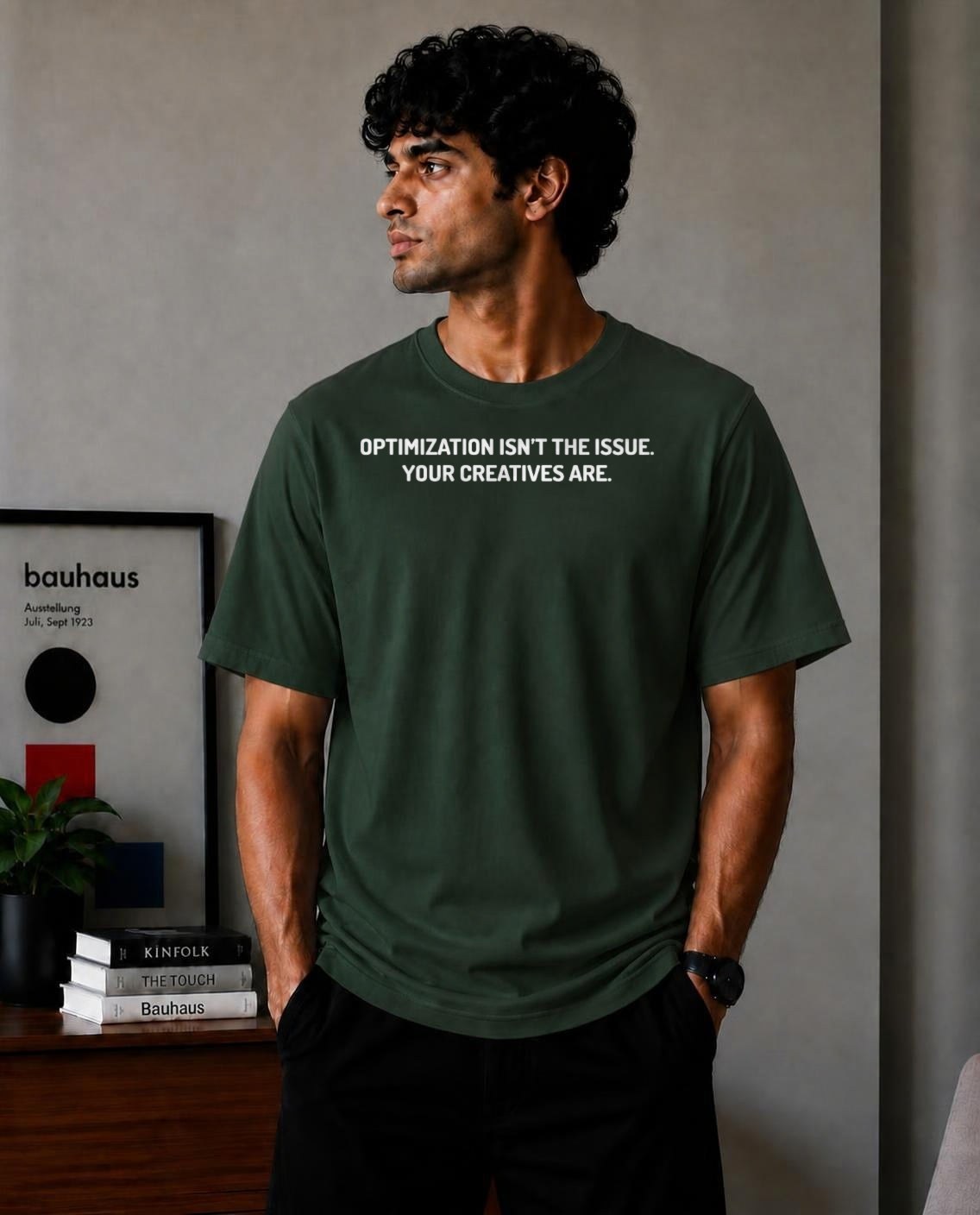 Optimization is not the issue Oversized T-Shirt - Forest Green