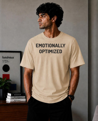 Emotionally Optimized Oversized T-Shirt - Beige