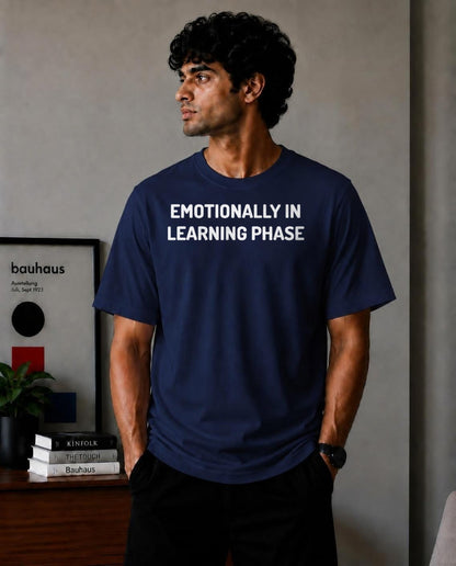 Emotionally In 
  Learning Phase Oversized T-Shirt - Blue