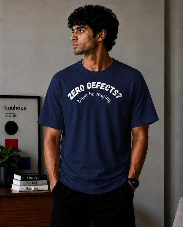 Zero Deffcts Oversized T-Shirt - Blue