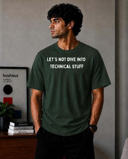 Let's Not Dive Oversized T-Shirt - Forest Green