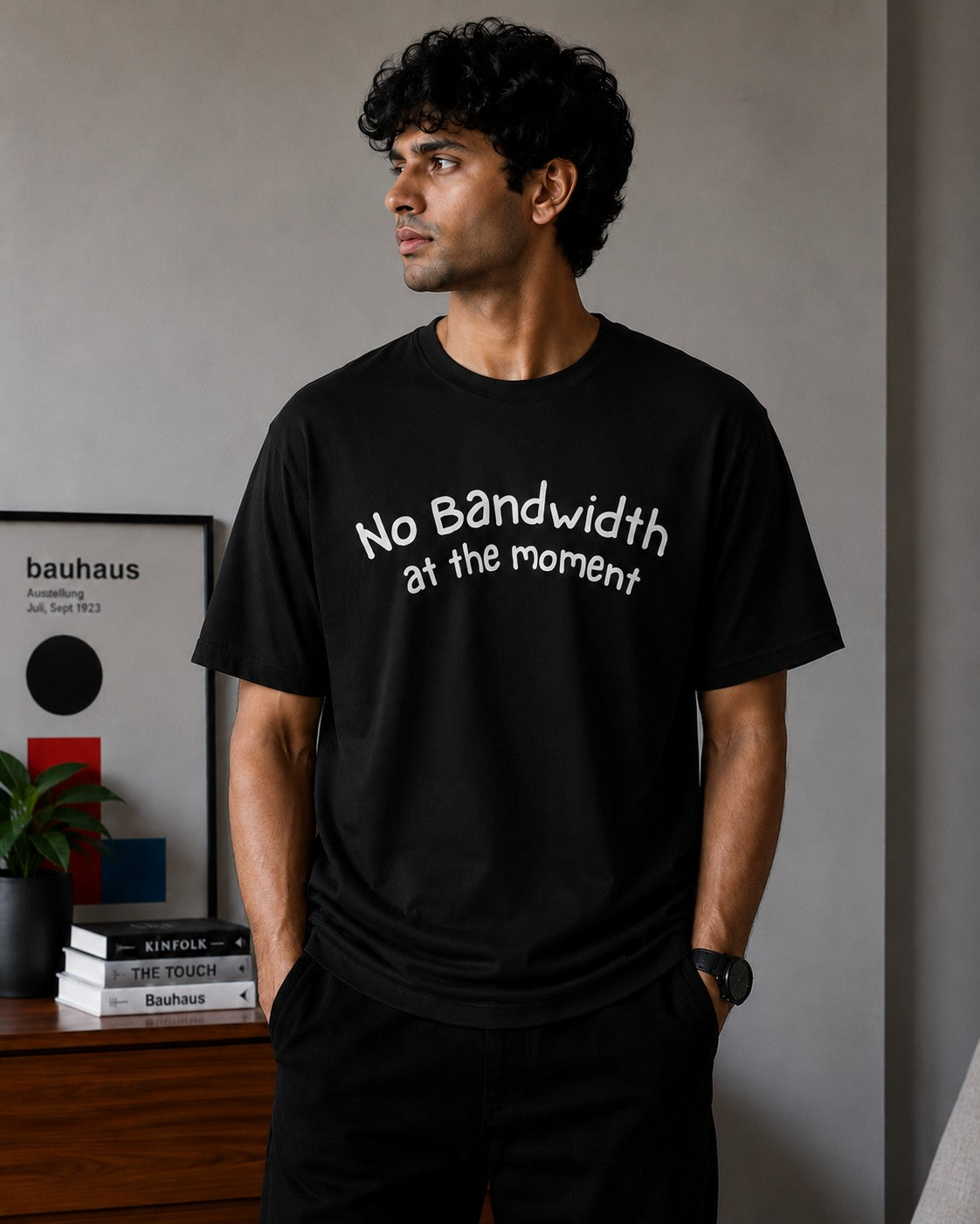 No Bandwidth at the moment - Oversized T shirt - Black