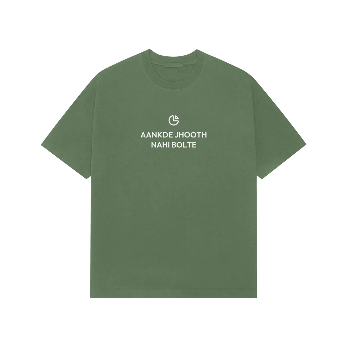 Aankde Jhooth Nahi Bolte oversized T-shirt in Forest Green
