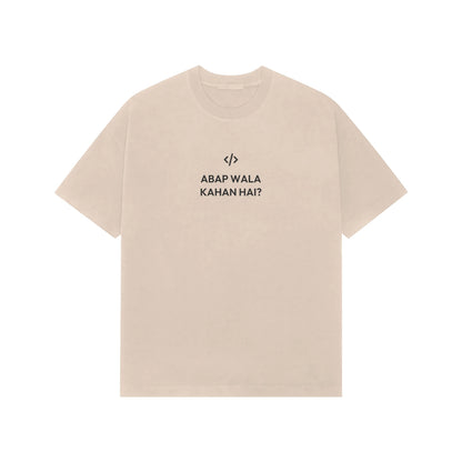 ABAP Wala Kahan Hai? oversized T-shirt in Beige