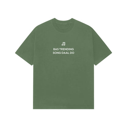 Bas Trending Song Daal Do oversized T-shirt in Forest Green