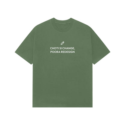 Choti Si Change, Poora Redesign oversized T-shirt in Forest Green