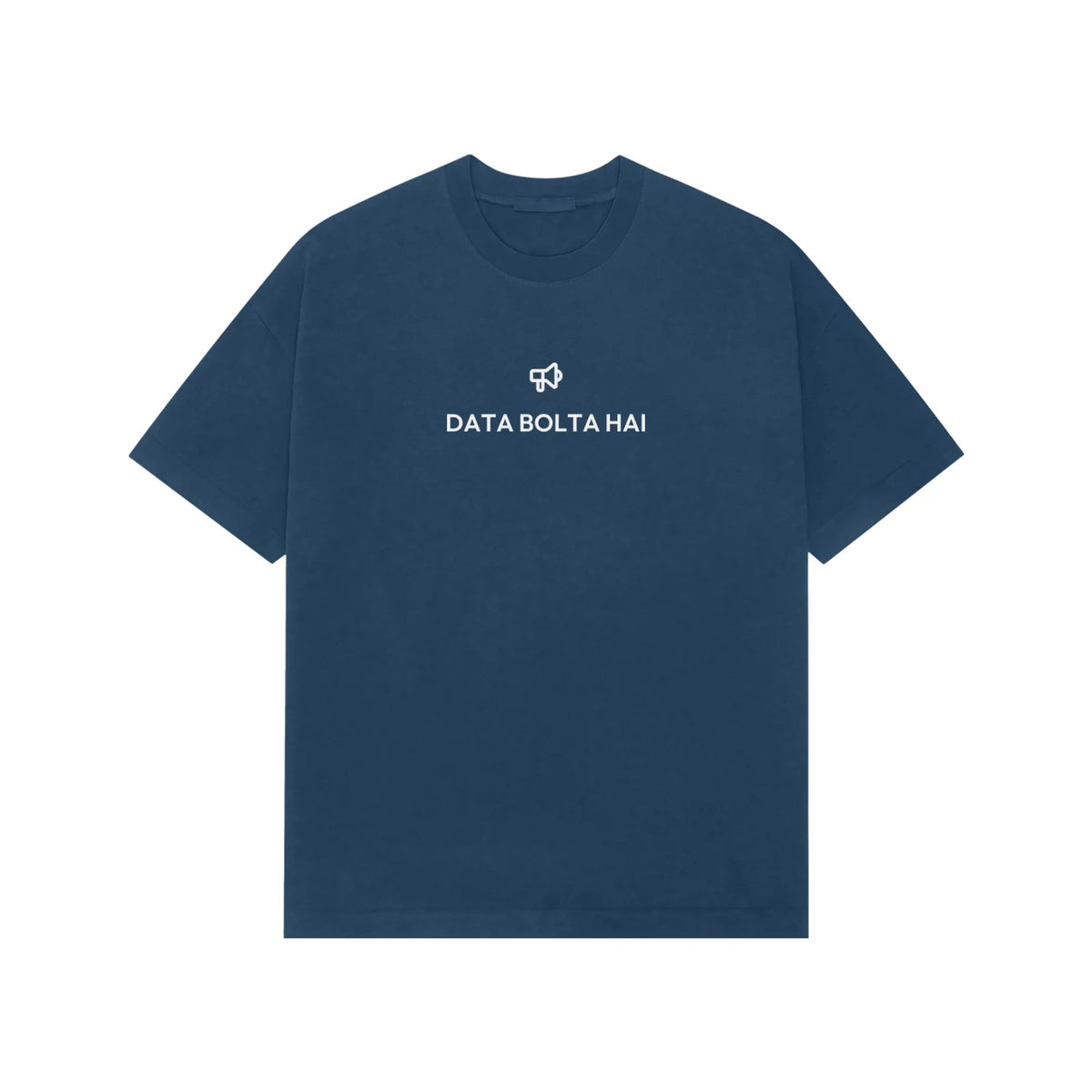 Data Bolta Hai oversized T-shirt in Blue