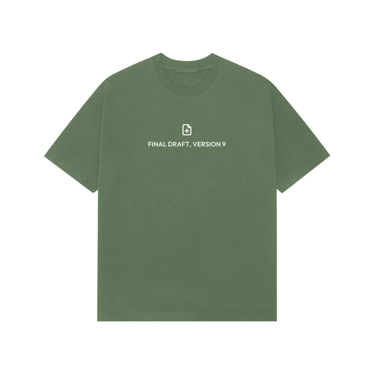 Final Draft, Version 9 oversized T-shirt in Forest Green