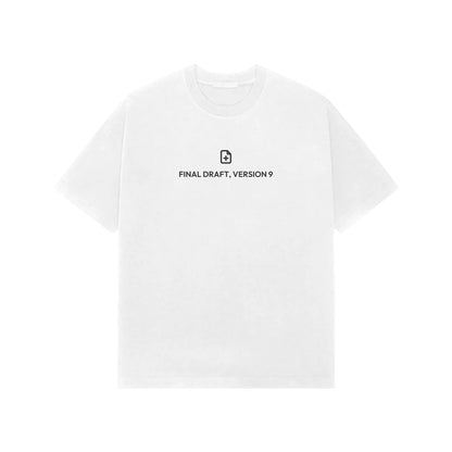 Final Draft, Version 9 oversized T-shirt in White