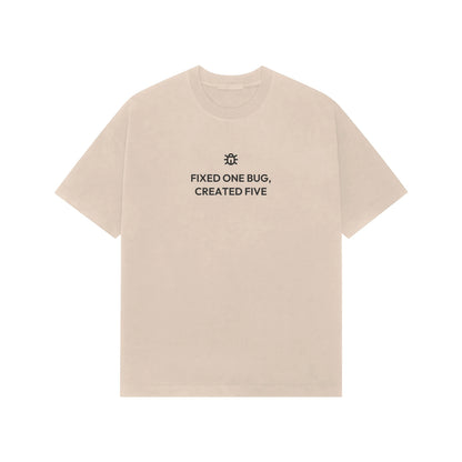Fixed One Bug, Created Five oversized T-shirt in Beige