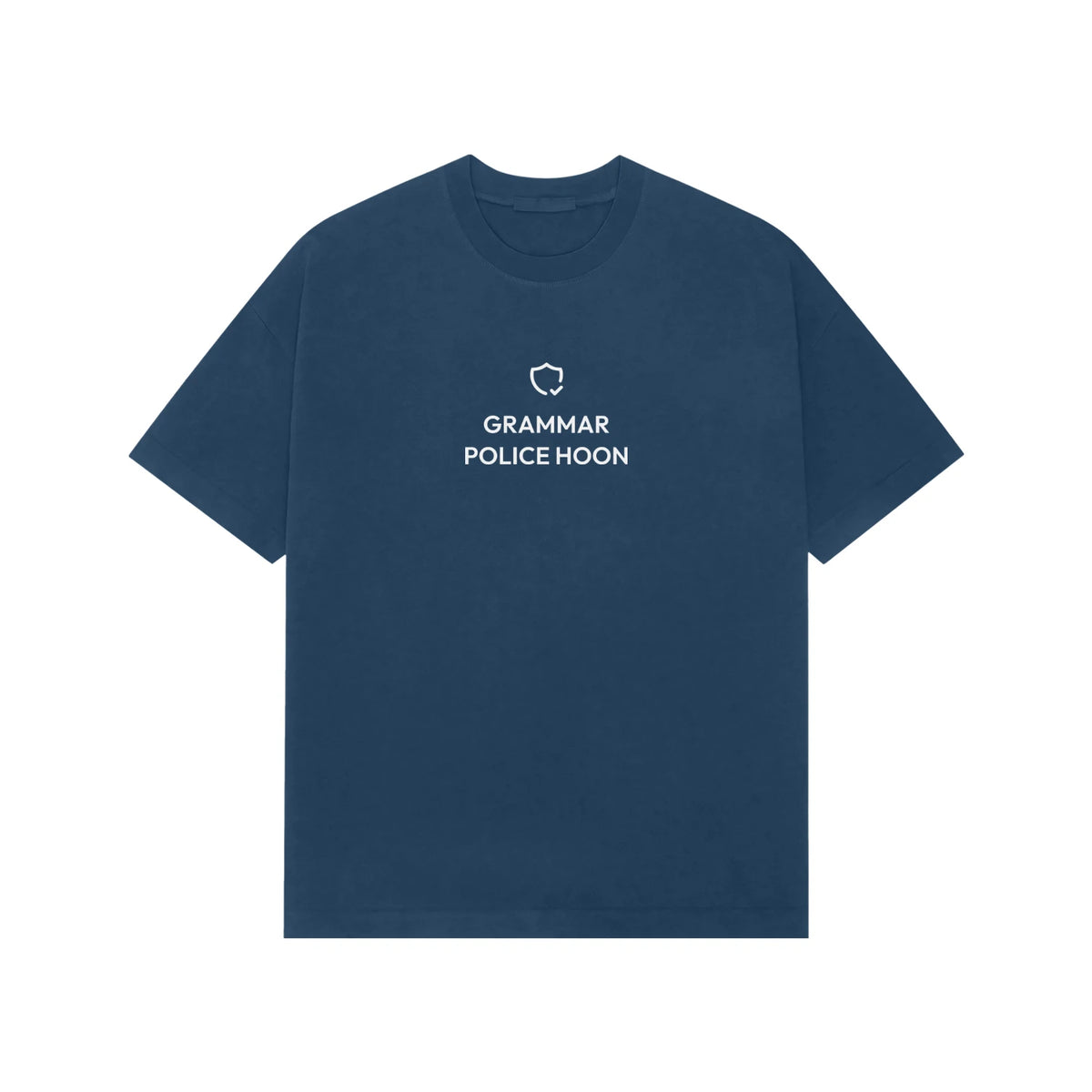 Grammar Police Hoon oversized T-shirt in Blue