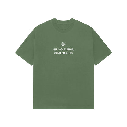 Hiring, Firing, Chai Pilaing oversized T-shirt in Forest Green