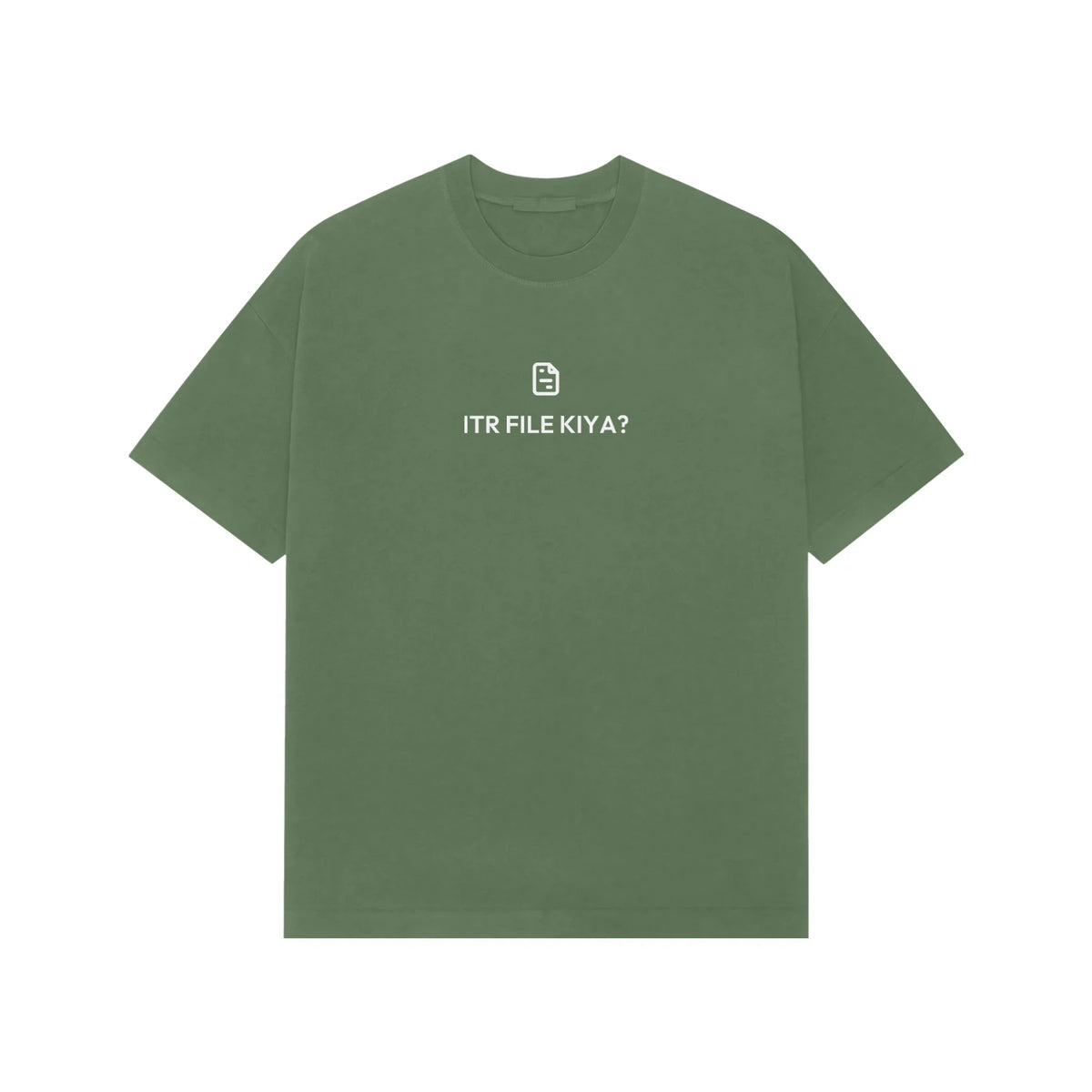 ITR File Kiya? oversized T-shirt in Forest Green