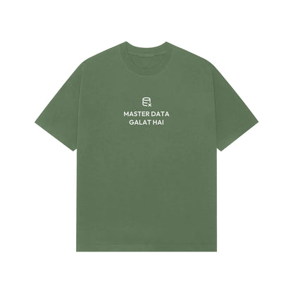 Master Data Galat Hai oversized T-shirt in Forest Green