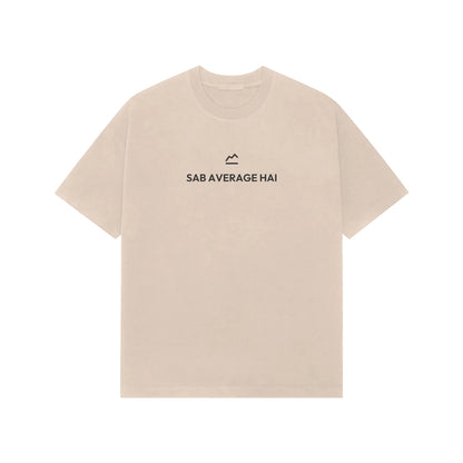 Sab Average Hai oversized T-shirt in Beige
