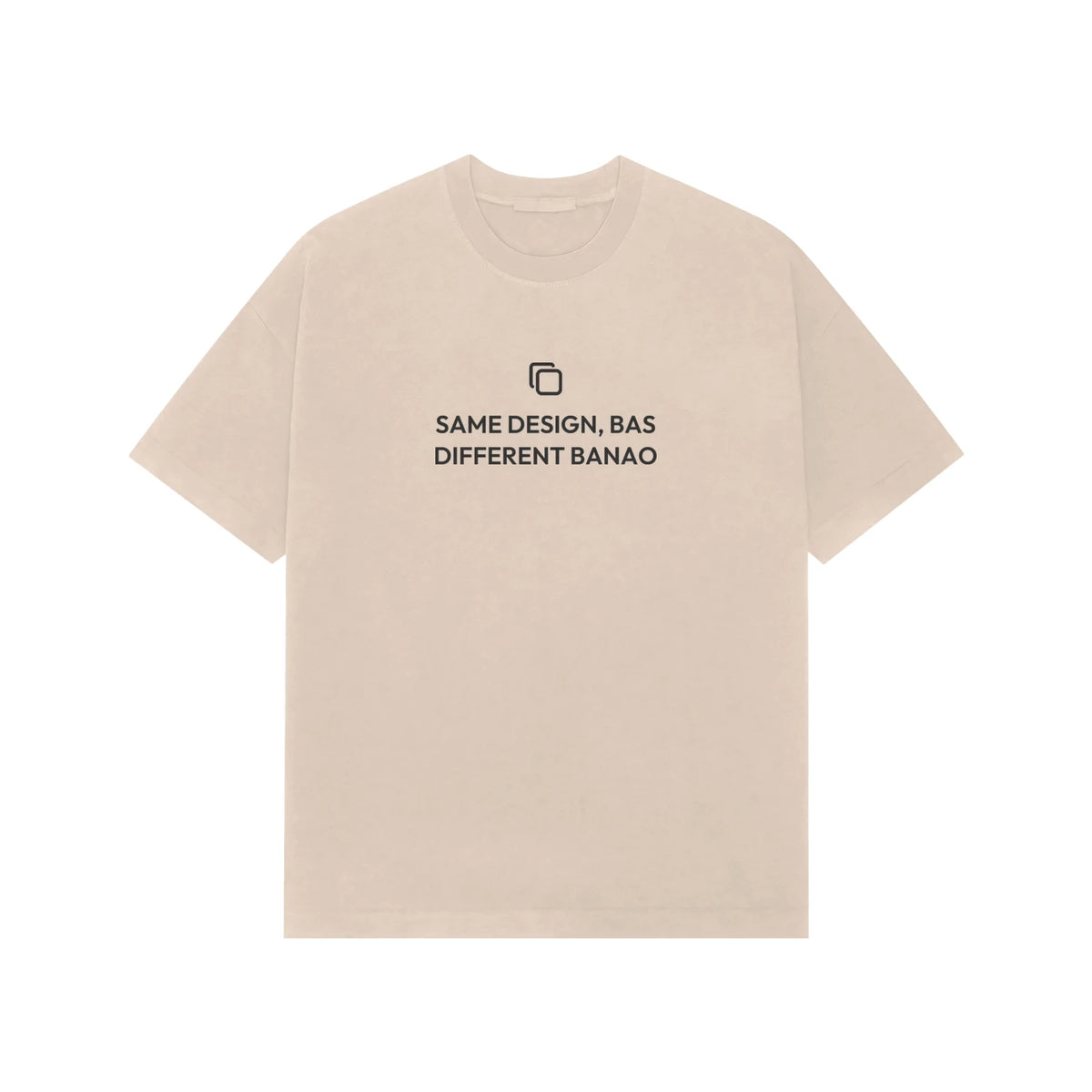 Same Design, Bas Different Banao oversized T-shirt in Beige