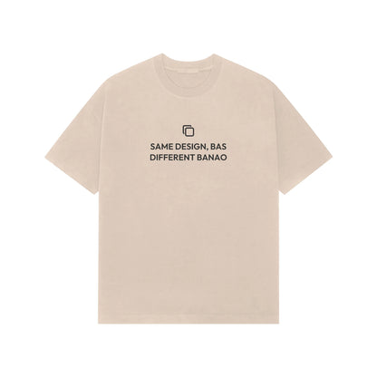 Same Design, Bas Different Banao oversized T-shirt in Beige