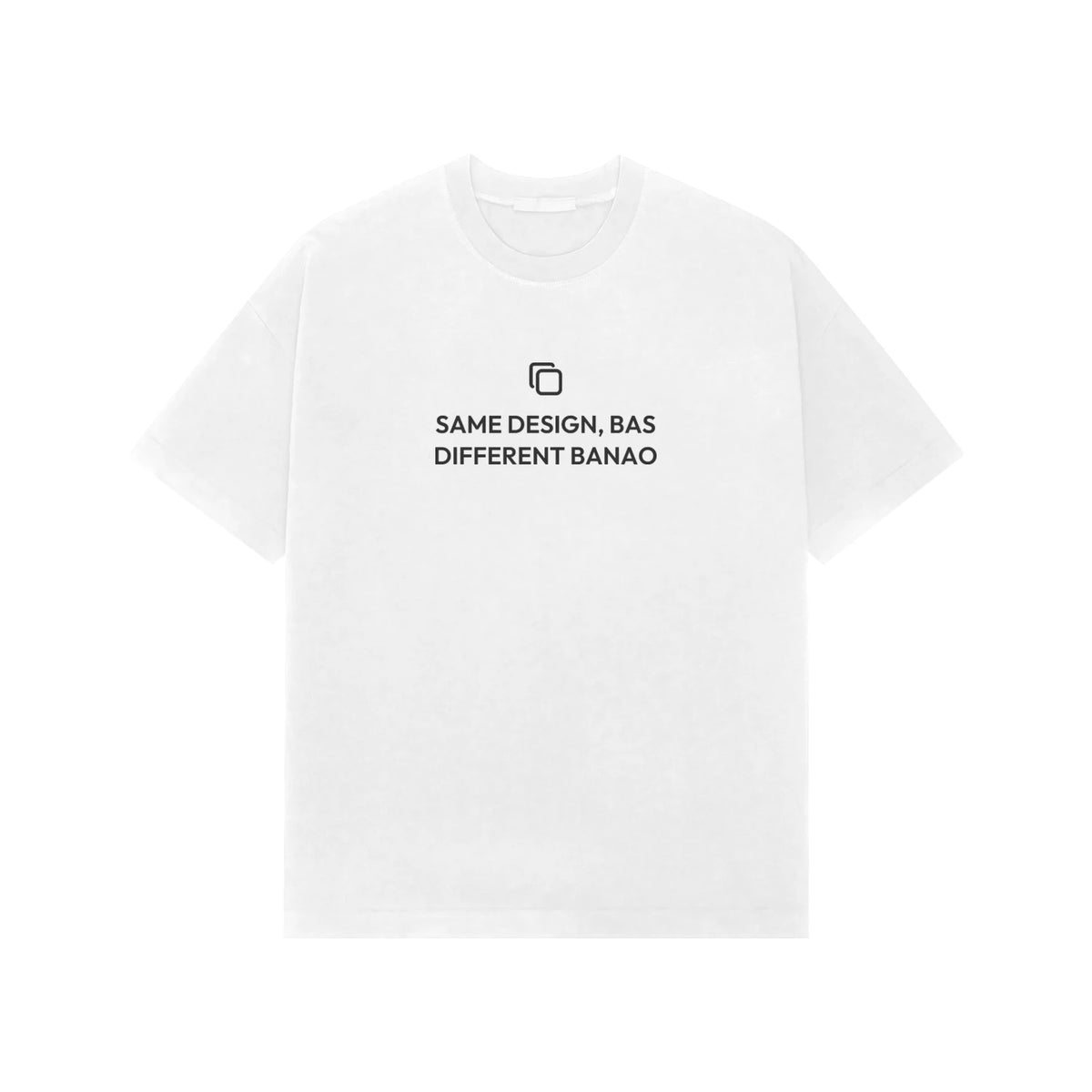 Same Design, Bas Different Banao oversized T-shirt in White