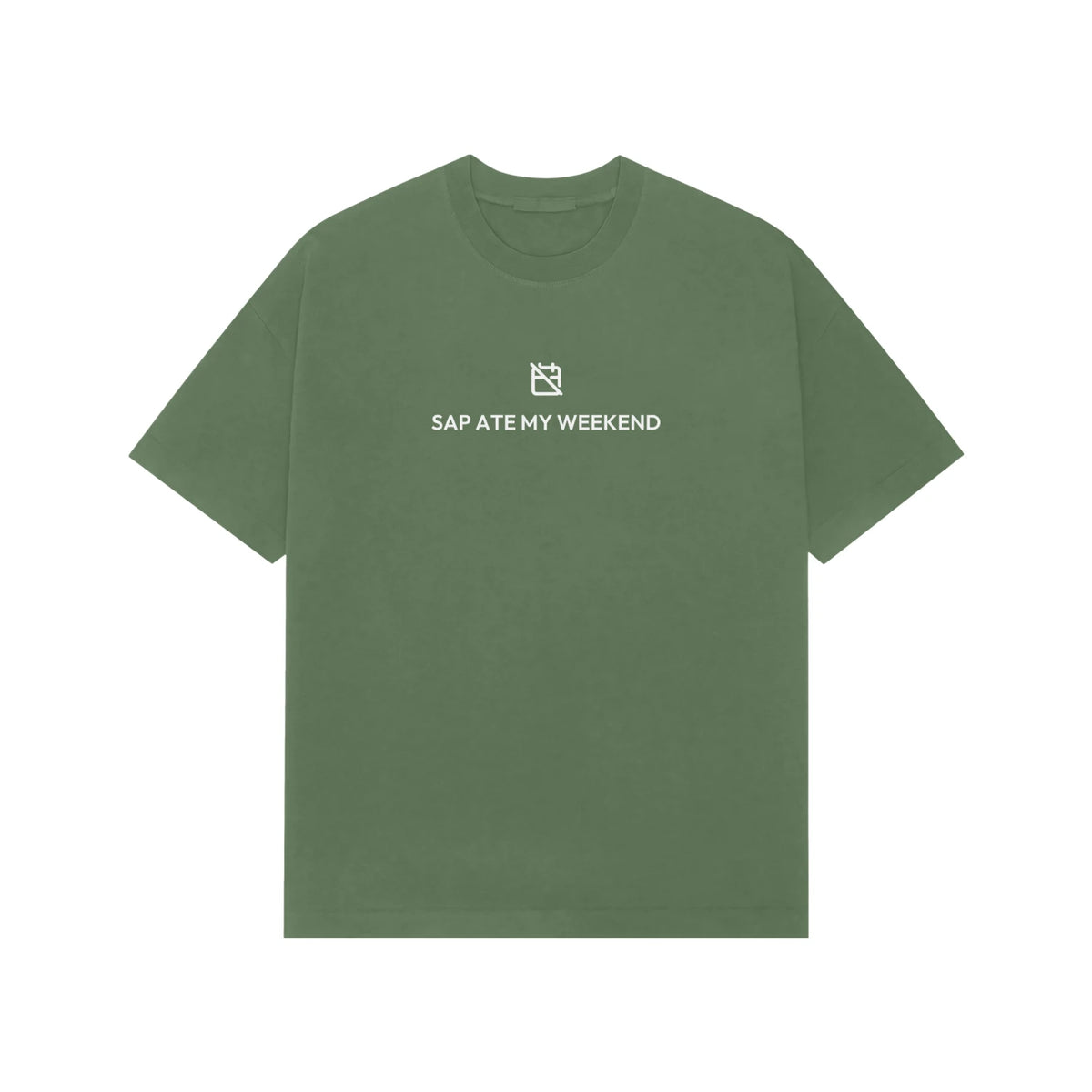SAP Ate My Weekend oversized T-shirt in Forest Green