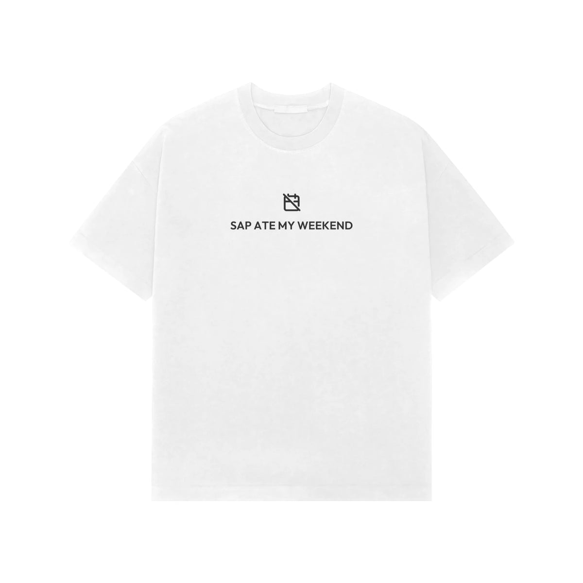 SAP Ate My Weekend oversized T-shirt in White