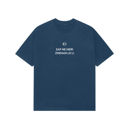 SAP Ne Meri Zindagi Le Li oversized T-shirt in Blue