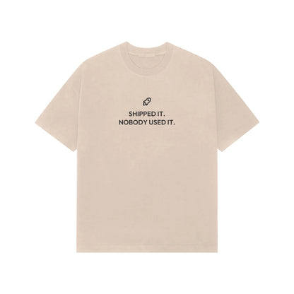 Shipped It. Nobody Used It. oversized T-shirt in Beige