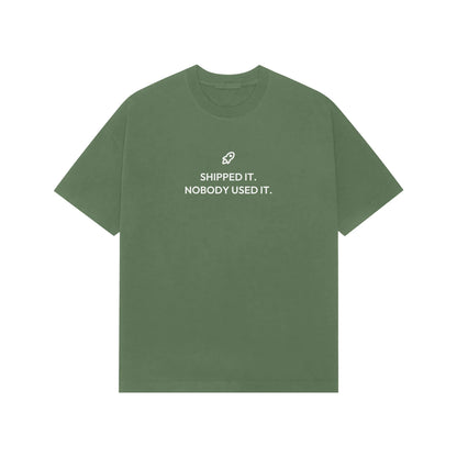 Shipped It. Nobody Used It. oversized T-shirt in Forest Green
