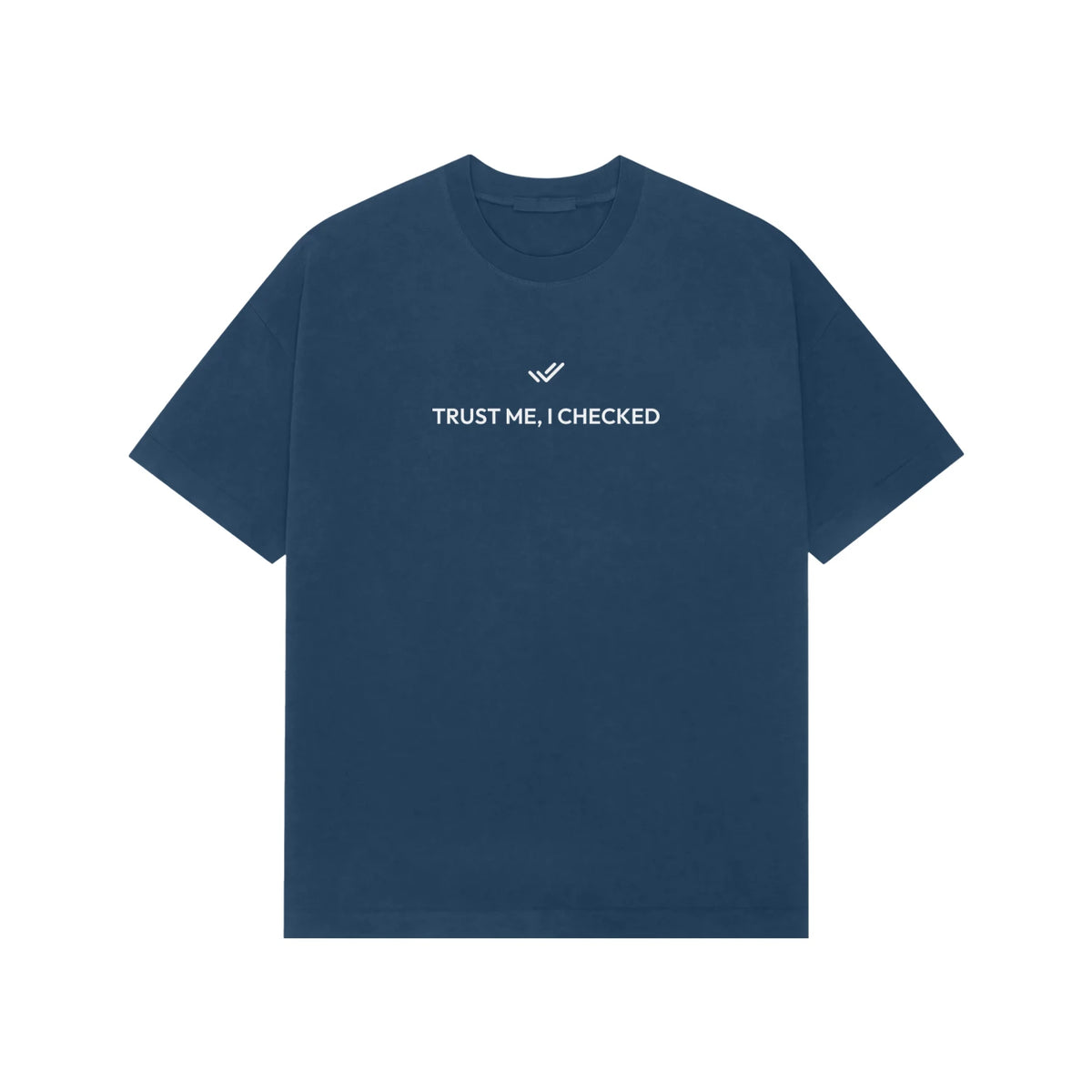 Trust Me, I Checked oversized T-shirt in Blue