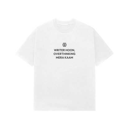 Writer Hoon, Overthinking Mera Kaam oversized T-shirt in White