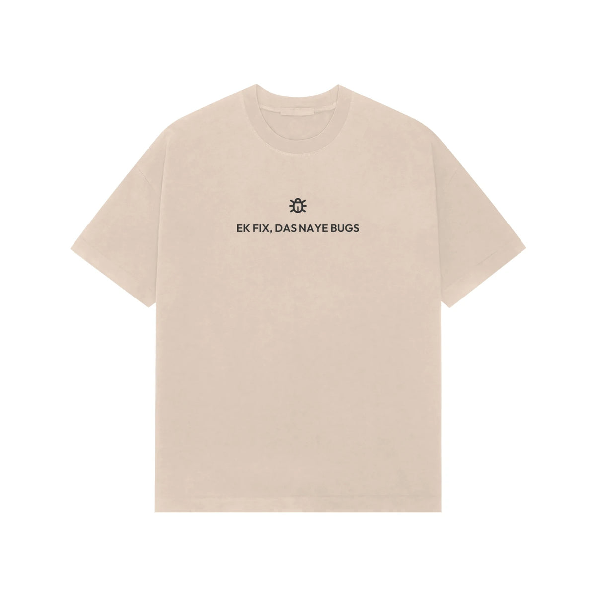 Ek Fix, Das Naye Bugs Oversized T-Shirt - Beige