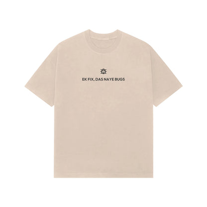Ek Fix, Das Naye Bugs Oversized T-Shirt - Beige