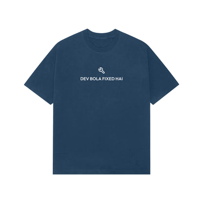 Dev Bola Fixed Hai Oversized T-Shirt - Navy Blue