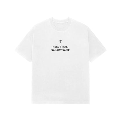 Reel Viral, Salary Same Oversized T-Shirt - White