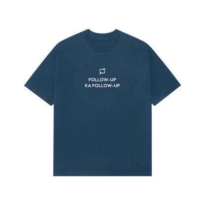 Follow-Up Ka Follow-Up Oversized T-Shirt - Navy Blue